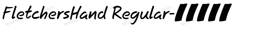 FletchersHand Regular字体转换